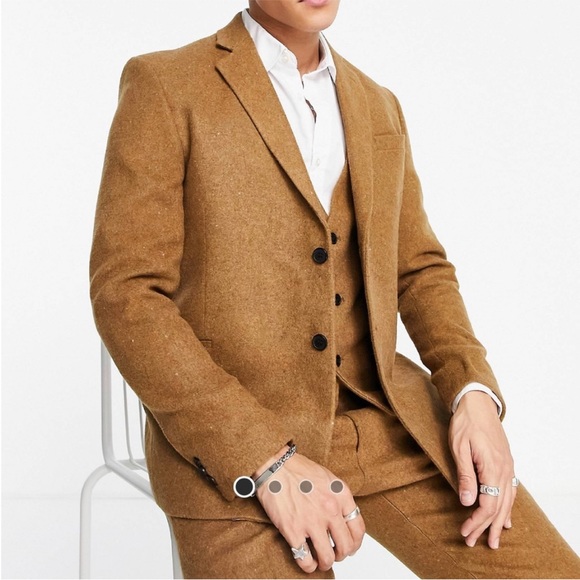ASOS Other - 🔥 ASOS loose fit woolblend suit 2 piece jacket 40R pants 36 NWT matching set